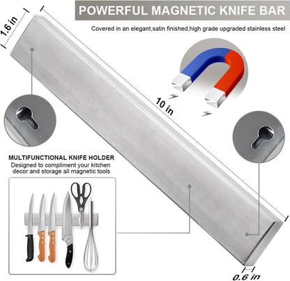 12 Inch Magnetic Knife Holder for Wall, Stainless Steel Knife Strip