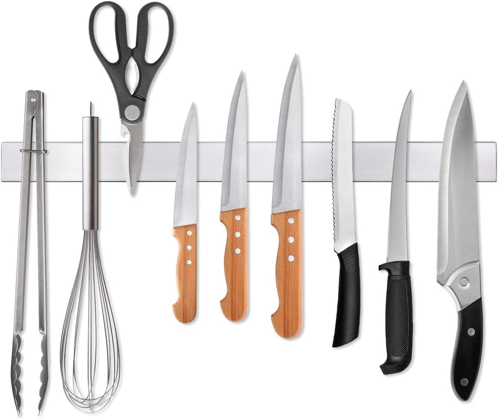 12 Inch Magnetic Knife Holder for Wall, Stainless Steel Knife Strip