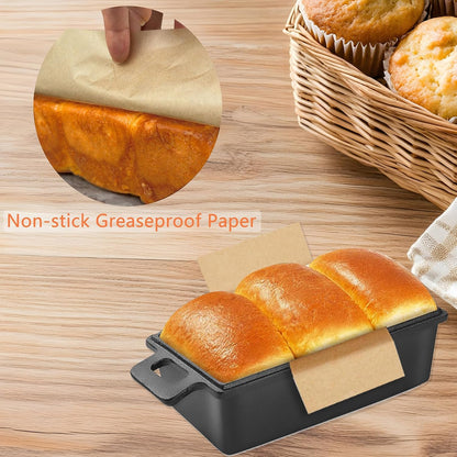 100 Pcs 9x5 in Loaf Pan Liners for Baking Bread Pan Parchment Paper