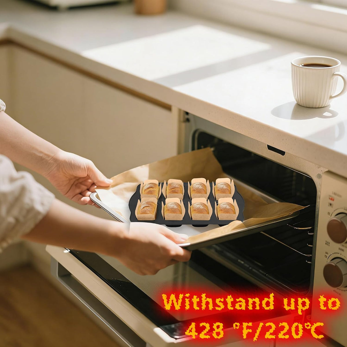 100 Pcs 9x5 in Loaf Pan Liners for Baking Bread Pan Parchment Paper