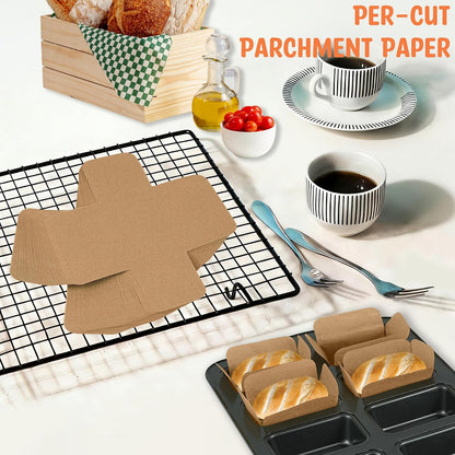 100 Pcs 9x5 in Loaf Pan Liners for Baking Bread Pan Parchment Paper
