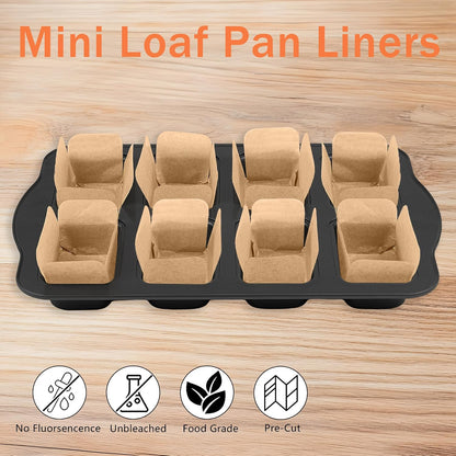 100 Pcs 9x5 in Loaf Pan Liners for Baking Bread Pan Parchment Paper