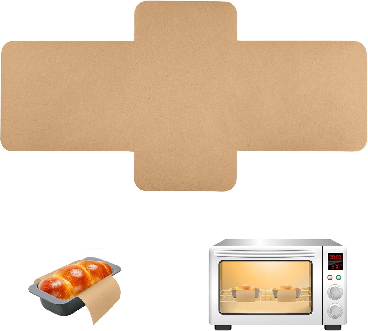 100 Pcs 9x5 in Loaf Pan Liners for Baking Bread Pan Parchment Paper