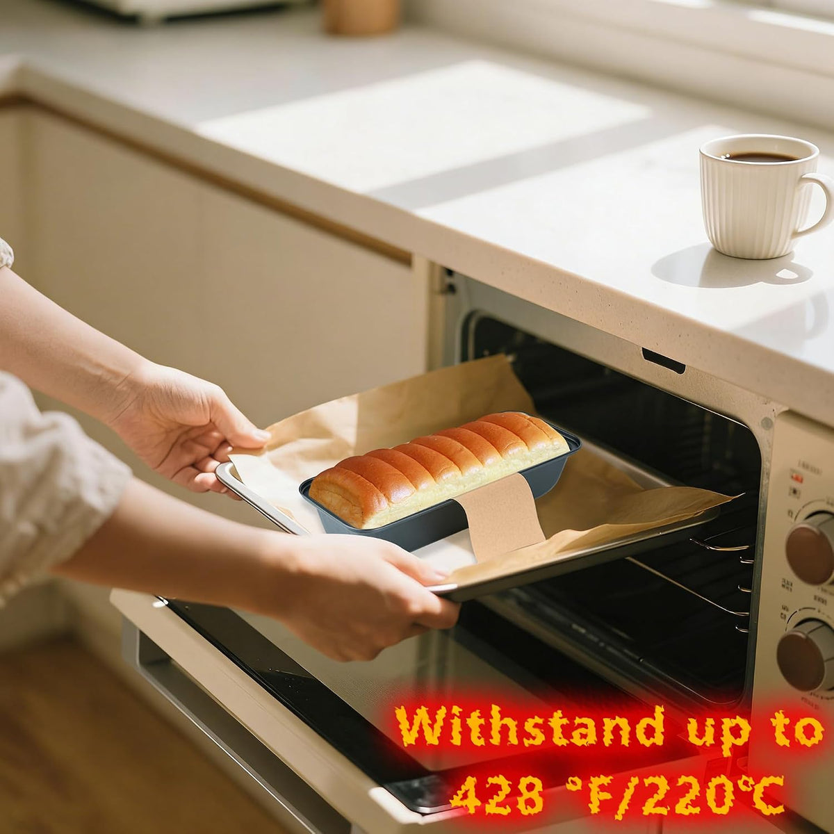 100 Pcs 9x5 in Loaf Pan Liners for Baking Bread Pan Parchment Paper