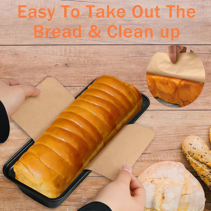100 Pcs 9x5 in Loaf Pan Liners for Baking Bread Pan Parchment Paper