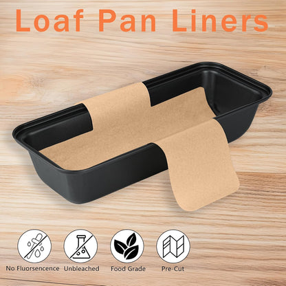 100 Pcs 9x5 in Loaf Pan Liners for Baking Bread Pan Parchment Paper