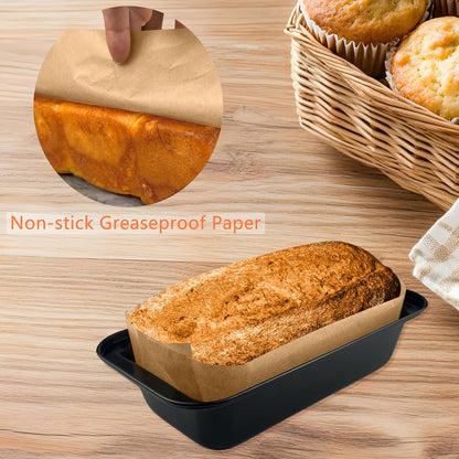 100 Pcs 9x5 in Loaf Pan Liners for Baking Bread Pan Parchment Paper