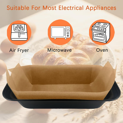 100 Pcs 9x5 in Loaf Pan Liners for Baking Bread Pan Parchment Paper