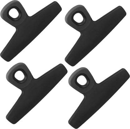 Food Clips - Wide Heavy Duty Chip Clips, Large Bag Clips for Food Storage with Air Tight Seal Grip, Pack of 4, Teal