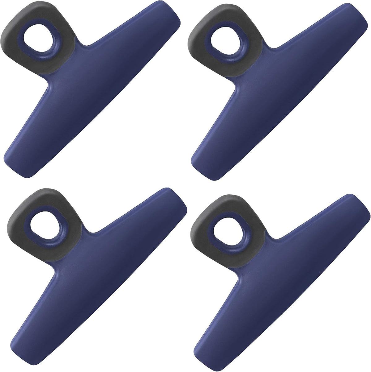 Food Clips - Wide Heavy Duty Chip Clips, Large Bag Clips for Food Storage with Air Tight Seal Grip, Pack of 4, Teal
