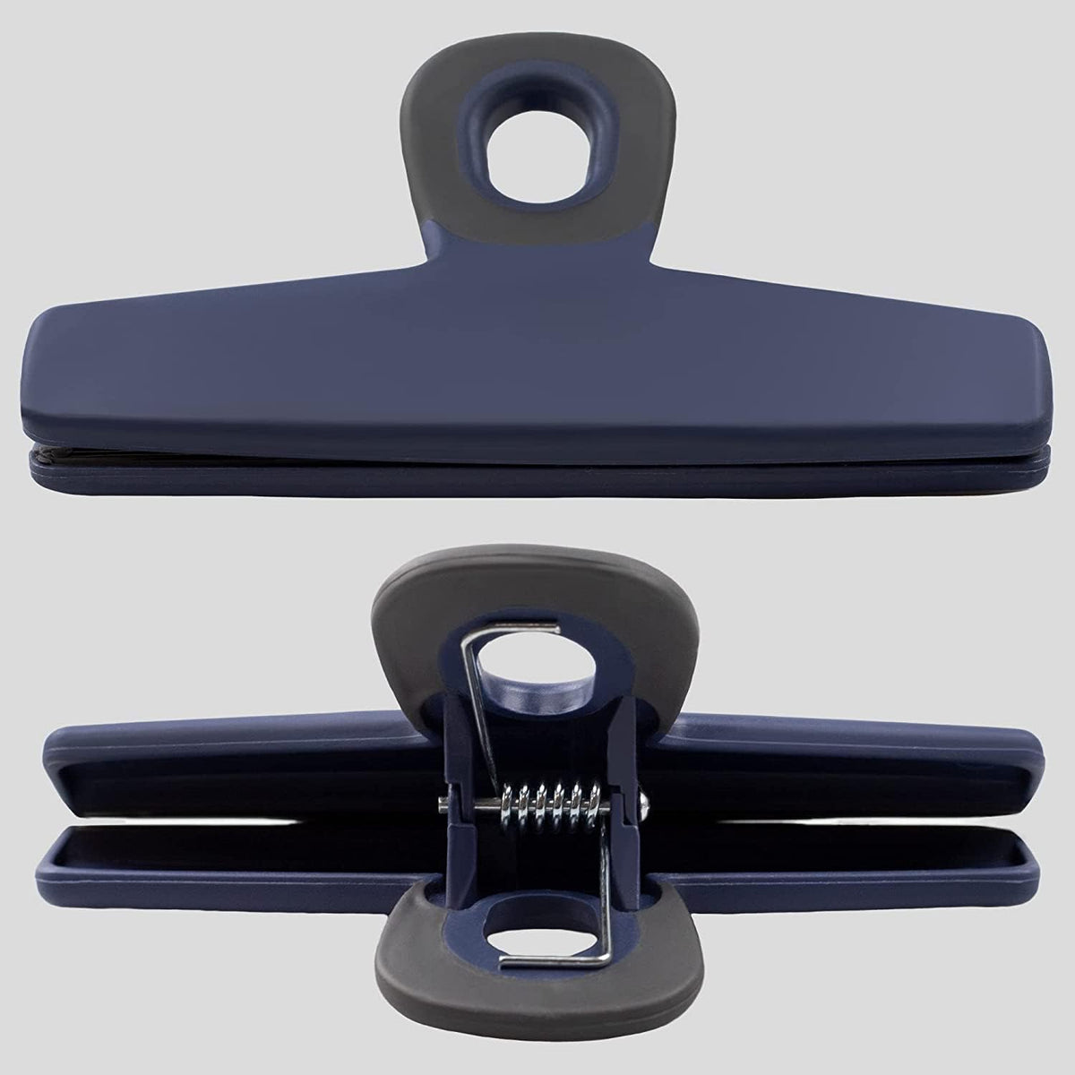 Food Clips - Wide Heavy Duty Chip Clips, Large Bag Clips for Food Storage with Air Tight Seal Grip, Pack of 4, Teal