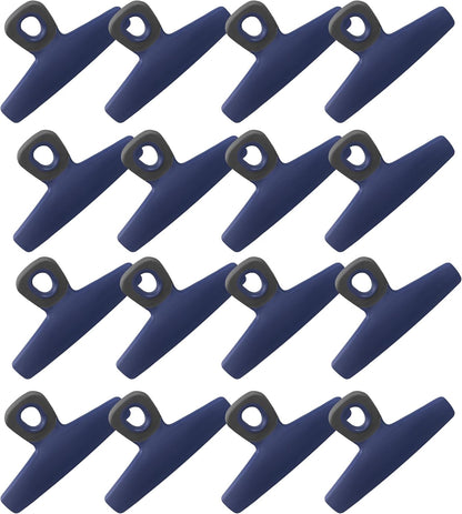Food Clips - Wide Heavy Duty Chip Clips, Large Bag Clips for Food Storage with Air Tight Seal Grip, Pack of 4, Teal