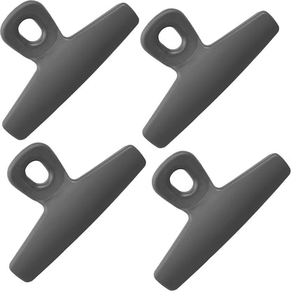 Food Clips - Wide Heavy Duty Chip Clips, Large Bag Clips for Food Storage with Air Tight Seal Grip, Pack of 4, Teal