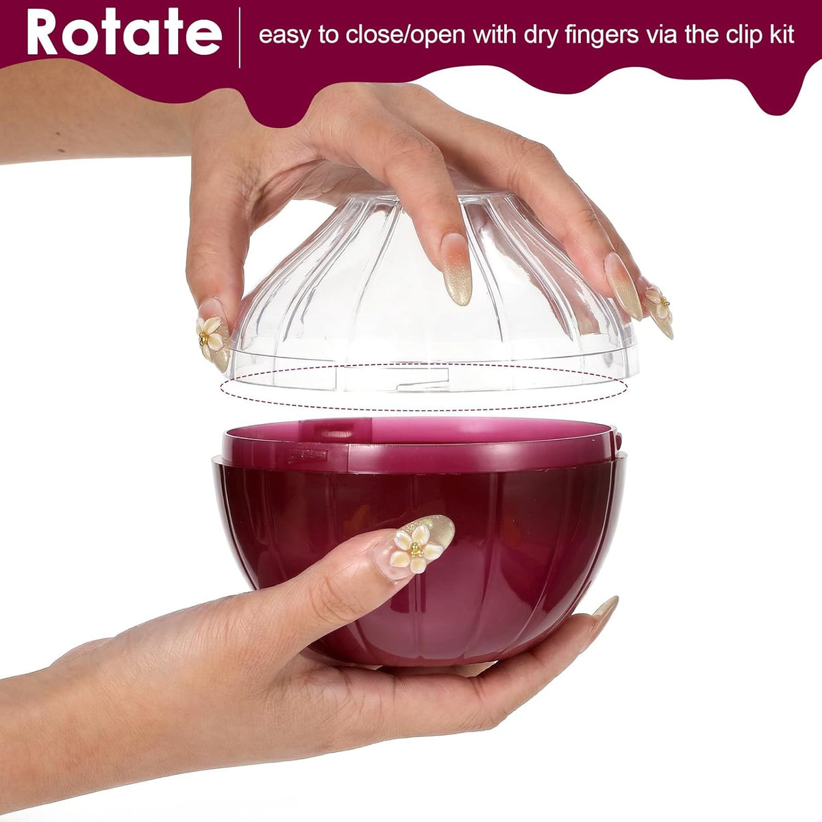 Onion Storage Container for Fridge, Reusable Onion & Tomato Keeper with Lid - Vegetable Holder for Refrigerator, Produce Saver Box for Freshness, 4.33 x 4.33 x 4.02 Inches