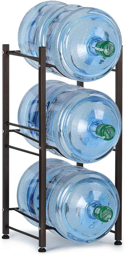5 Gallon Water Jug Holder, 5 Tiers Silver Heavy Duty Water Rack