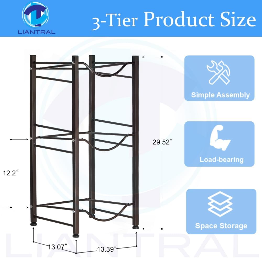 5 Gallon Water Jug Holder, 5 Tiers Silver Heavy Duty Water Rack