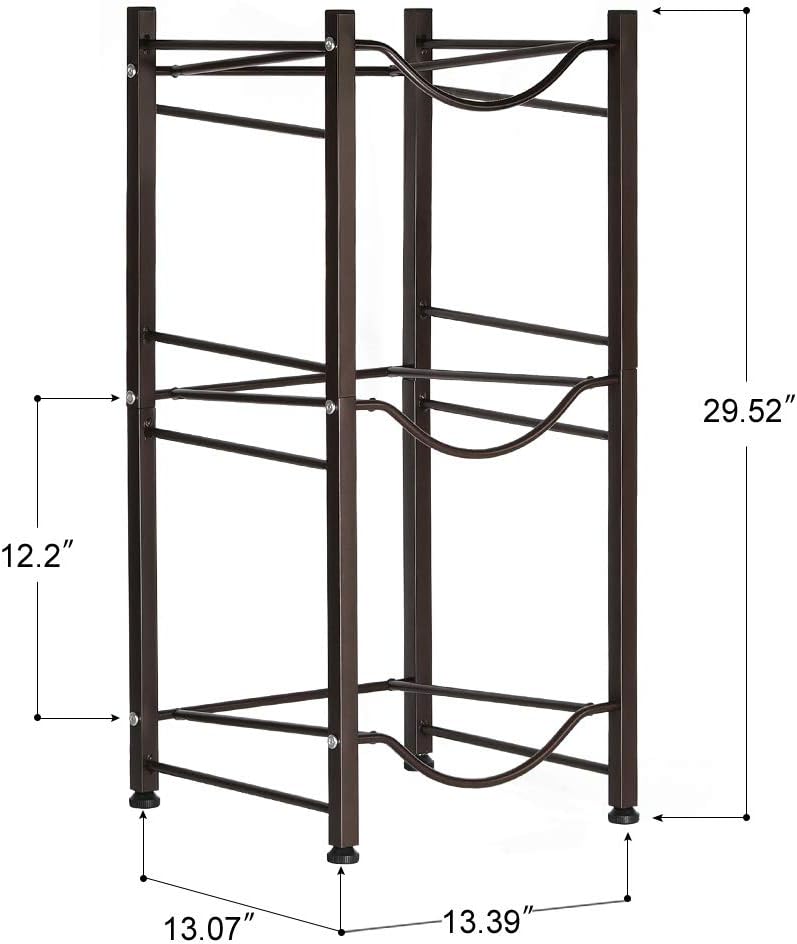 5 Gallon Water Jug Holder, 5 Tiers Silver Heavy Duty Water Rack