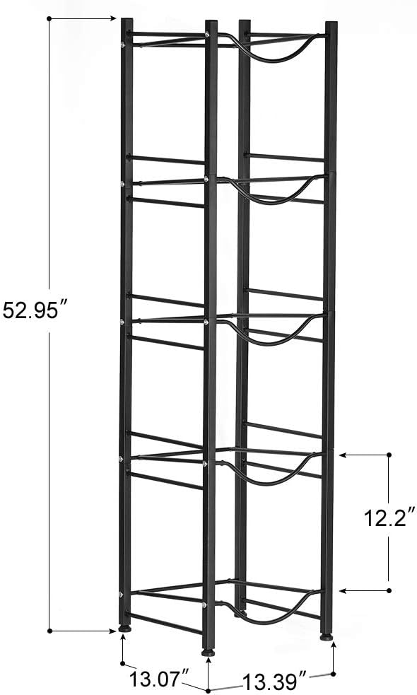5 Gallon Water Jug Holder, 5 Tiers Silver Heavy Duty Water Rack