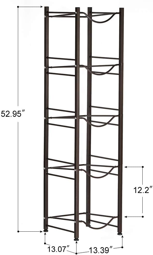 5 Gallon Water Jug Holder, 5 Tiers Silver Heavy Duty Water Rack