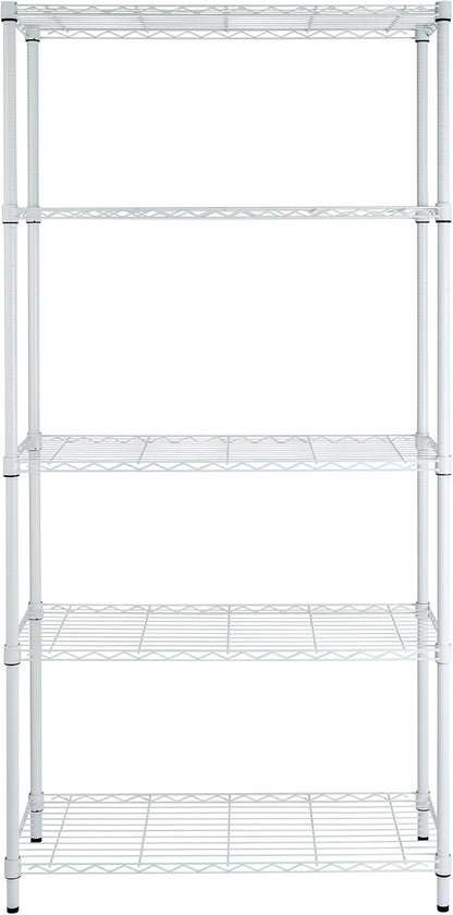 5-Tier Heavy Duty Adjustable Shelving Unit, 200-lb Per Shelf NSF Certified Metal Storage Rack, Chrome Wire Shelf for Garage Kitchen Pantry, 36 x 14 x 72 in