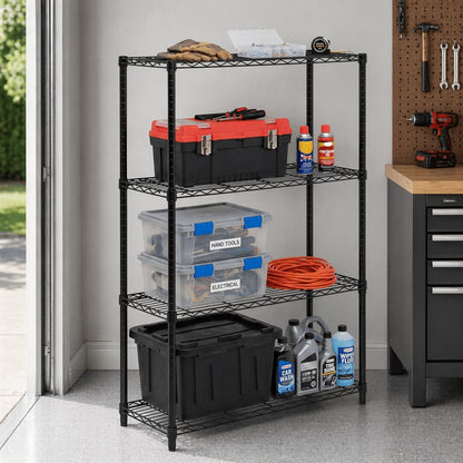 5-Tier Heavy Duty Adjustable Shelving Unit, 200-lb Per Shelf NSF Certified Metal Storage Rack, Chrome Wire Shelf for Garage Kitchen Pantry, 36 x 14 x 72 in