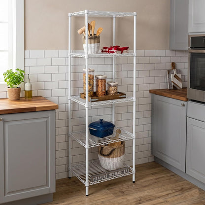 5-Tier Heavy Duty Adjustable Shelving Unit, 200-lb Per Shelf NSF Certified Metal Storage Rack, Chrome Wire Shelf for Garage Kitchen Pantry, 36 x 14 x 72 in