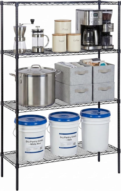 5-Tier Heavy Duty Adjustable Shelving Unit, 200-lb Per Shelf NSF Certified Metal Storage Rack, Chrome Wire Shelf for Garage Kitchen Pantry, 36 x 14 x 72 in