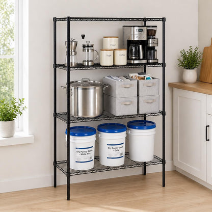 5-Tier Heavy Duty Adjustable Shelving Unit, 200-lb Per Shelf NSF Certified Metal Storage Rack, Chrome Wire Shelf for Garage Kitchen Pantry, 36 x 14 x 72 in