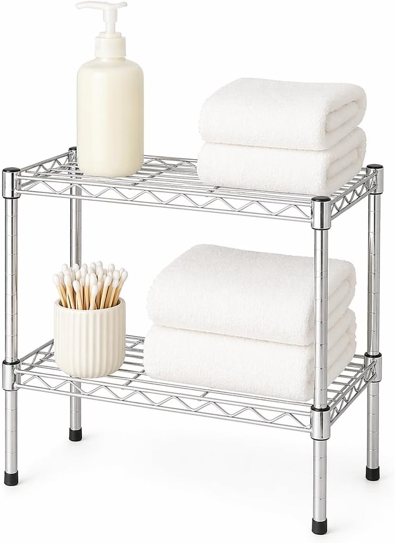 5-Tier Heavy Duty Adjustable Shelving Unit, 200-lb Per Shelf NSF Certified Metal Storage Rack, Chrome Wire Shelf for Garage Kitchen Pantry, 36 x 14 x 72 in