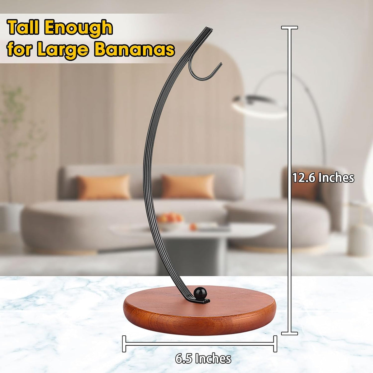 Banana Holder Stand - Banana Hanger (Modern, Black)