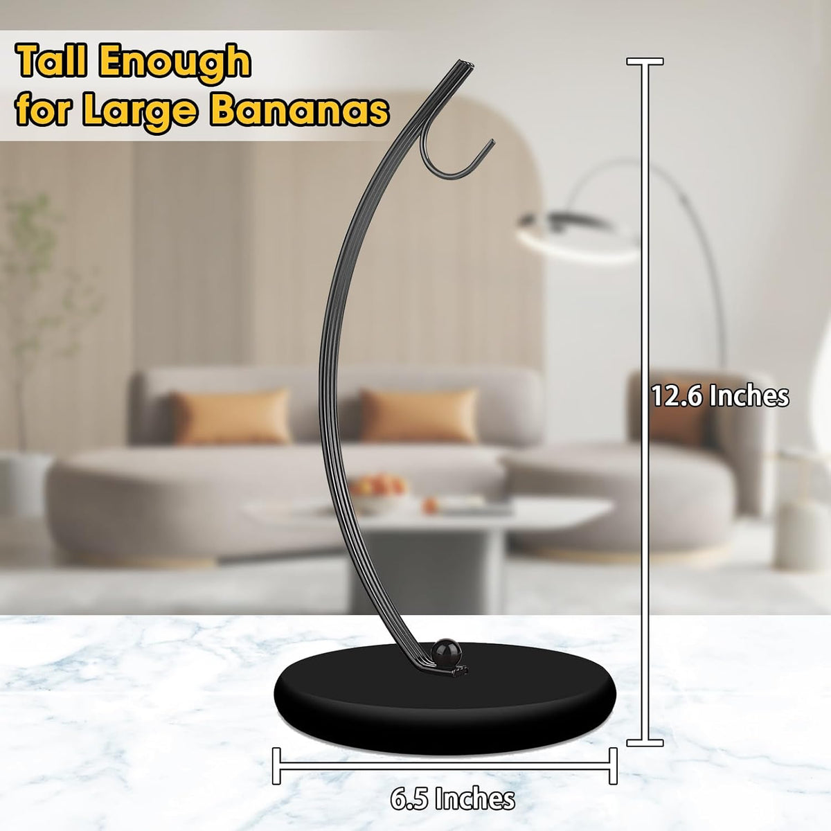 Banana Holder Stand - Banana Hanger (Modern, Black)