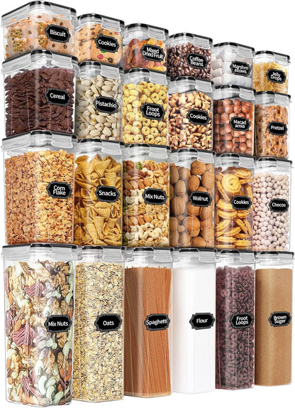 Airtight Food Storage Containers Set with Lids - 24 PCS, BPA Free