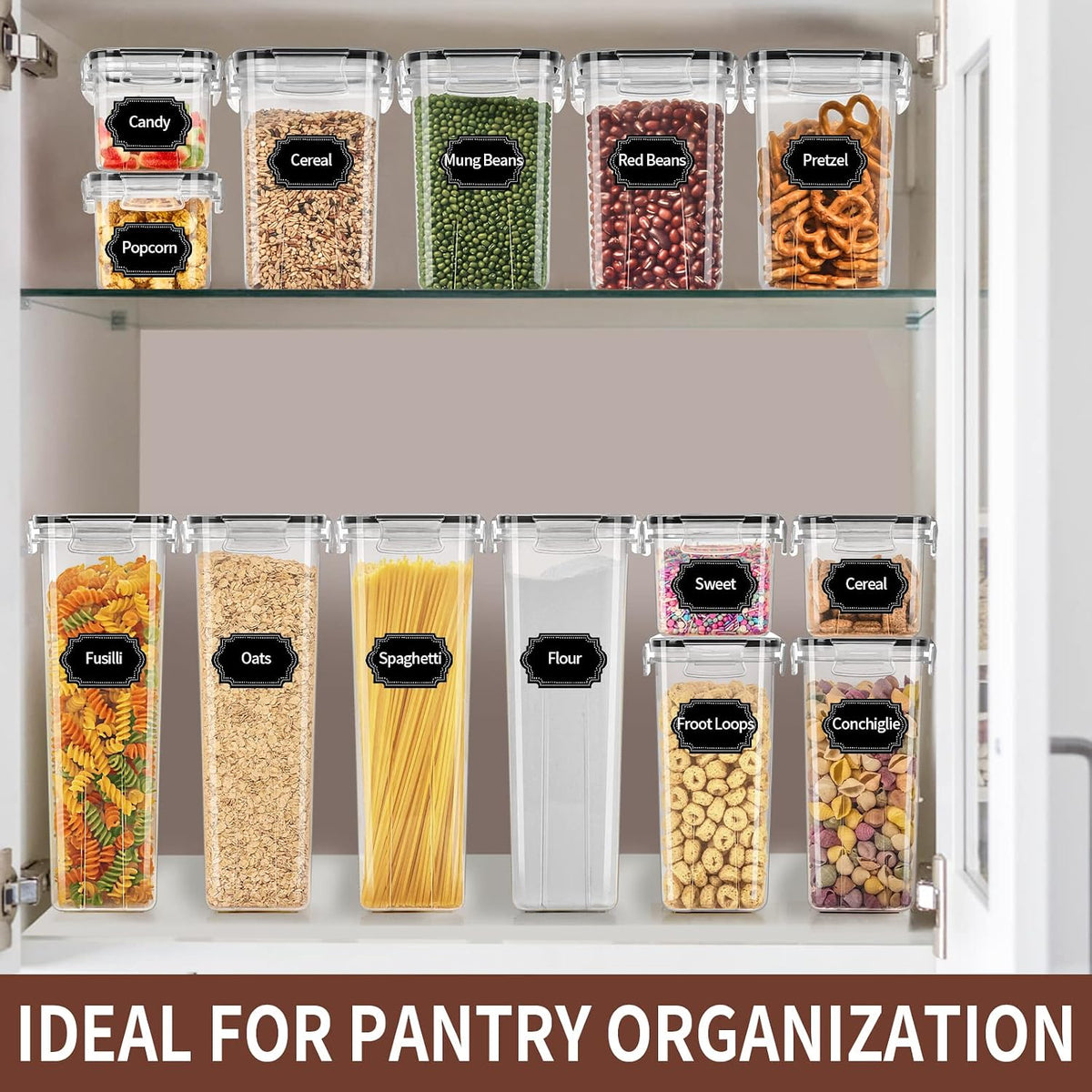 Airtight Food Storage Containers Set with Lids - 24 PCS, BPA Free