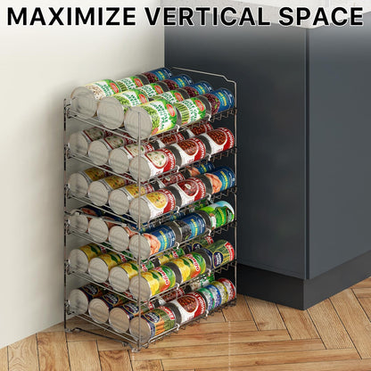 3-Tier Stackable Can Organizer Rack Hold 36 Cans, Chrome