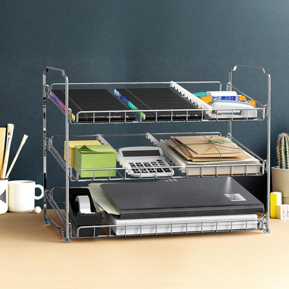 3-Tier Stackable Can Organizer Rack Hold 36 Cans, Chrome