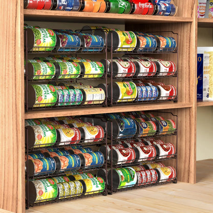 3-Tier Stackable Can Organizer Rack Hold 36 Cans, Chrome