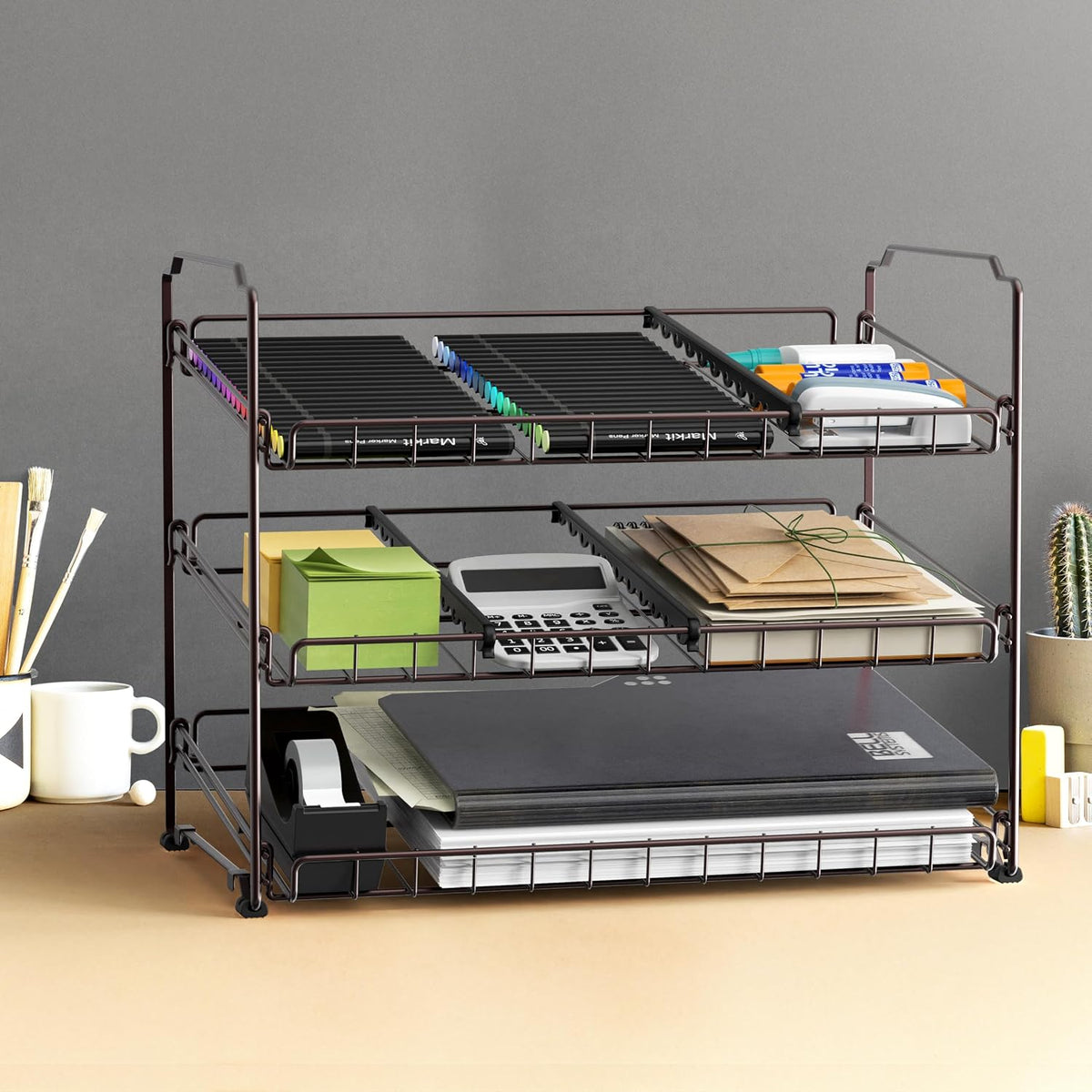 3-Tier Stackable Can Organizer Rack Hold 36 Cans, Chrome