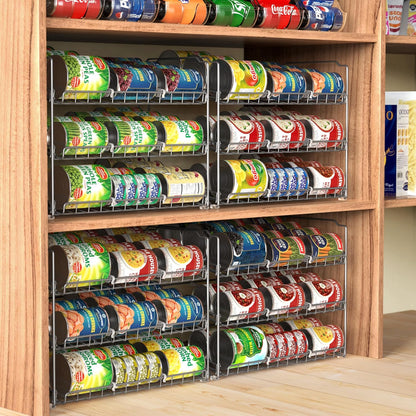 3-Tier Stackable Can Organizer Rack Hold 36 Cans, Chrome