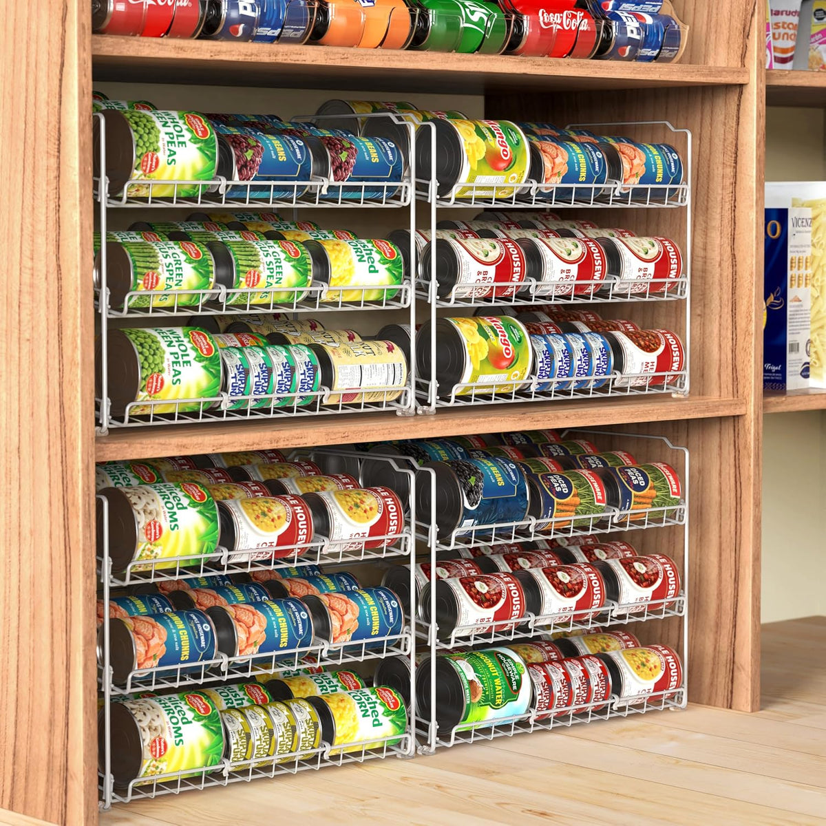 3-Tier Stackable Can Organizer Rack Hold 36 Cans, Chrome