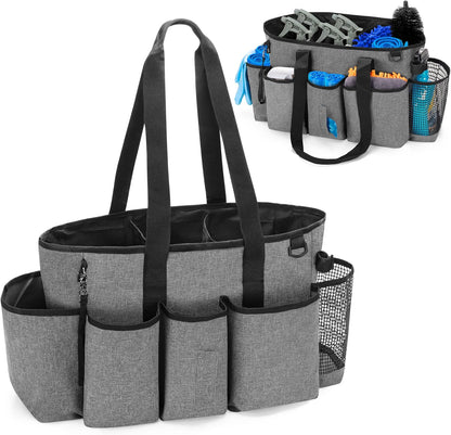 LoDrid Professional Cleaning Tote Caddy for Cleaning Supply, Totem | Cleaning Bag Organizer with Dividers and Handle Strap for Housekeepers Work, Bag Only