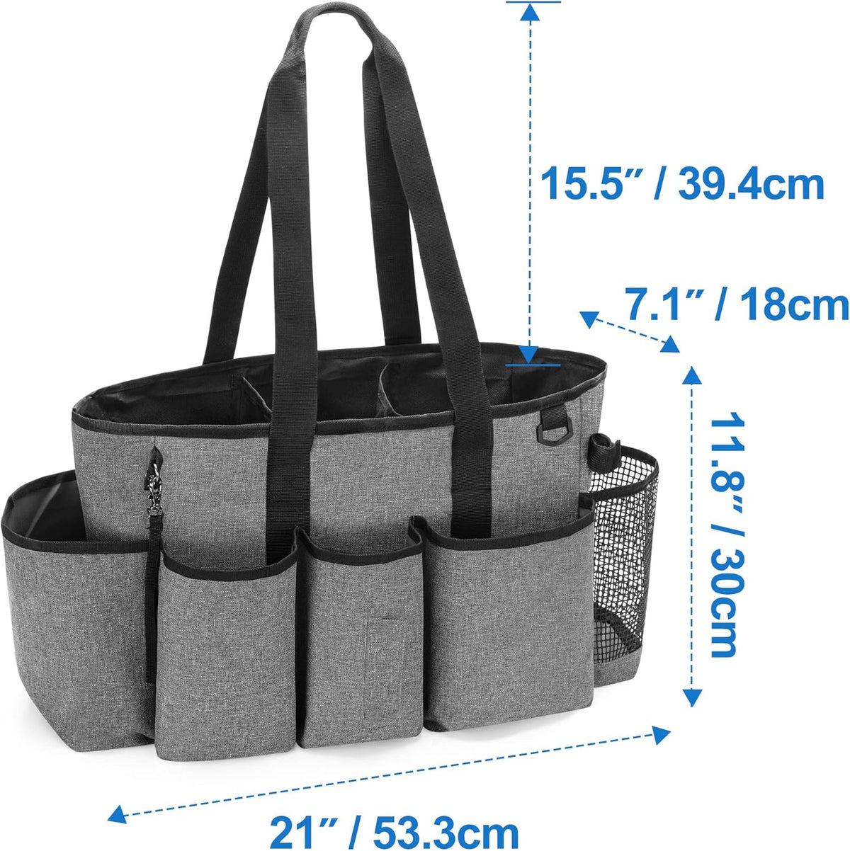 LoDrid Professional Cleaning Tote Caddy for Cleaning Supply, Totem | Cleaning Bag Organizer with Dividers and Handle Strap for Housekeepers Work, Bag Only