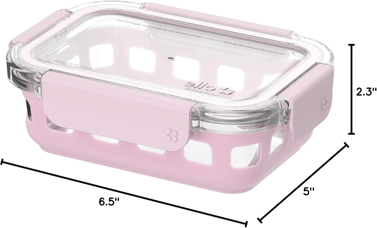 DuraGlass Food Storage Glass Lunch Bowl Container - Meal Prep Container with Silicone Sleeve and Airtight Lid, 5 Cup, Teal