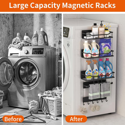 Magnetic Shelf for Washing Machine, Magnetic Laundry Organizer Set