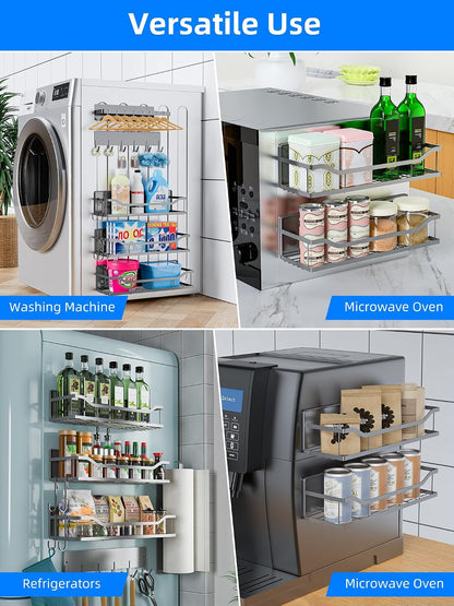 Magnetic Shelf for Washing Machine, Magnetic Laundry Organizer Set