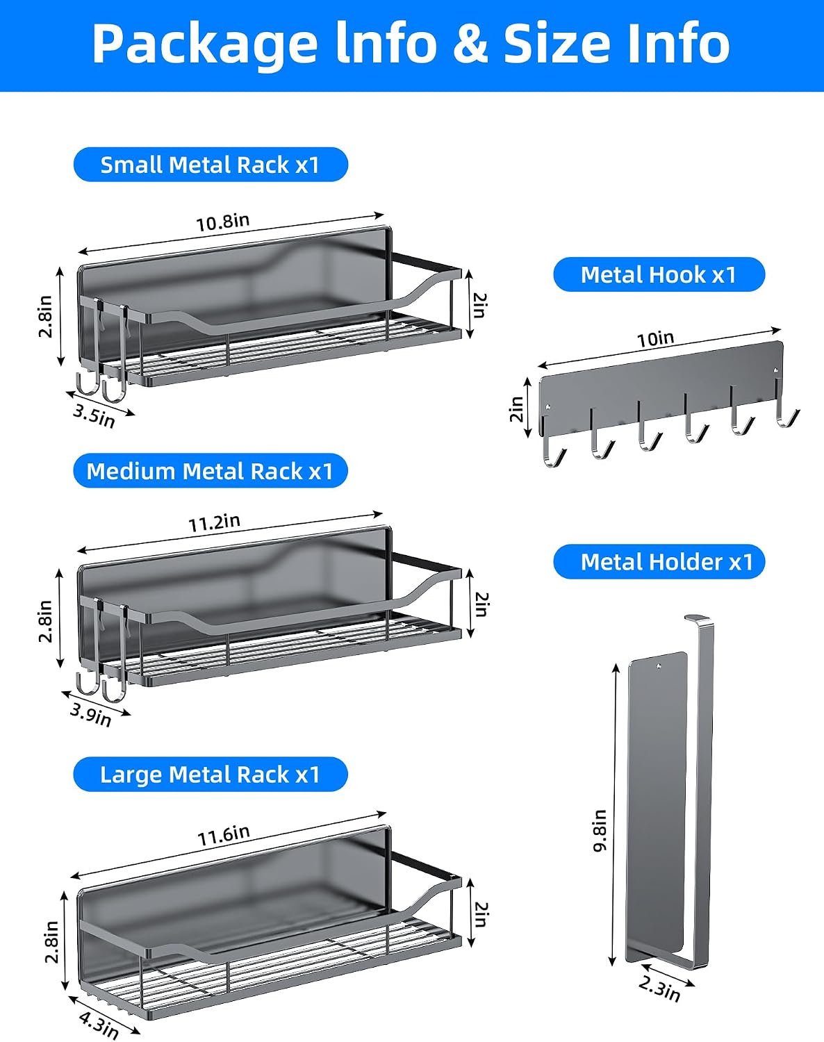 Magnetic Shelf for Washing Machine, Magnetic Laundry Organizer Set