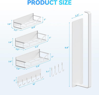 Magnetic Shelf for Washing Machine, Magnetic Laundry Organizer Set
