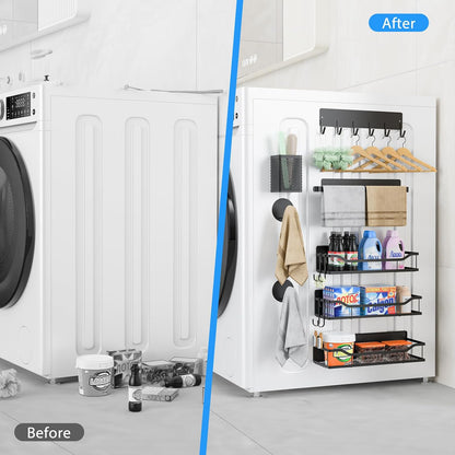 Magnetic Shelf for Washing Machine, Magnetic Laundry Organizer Set