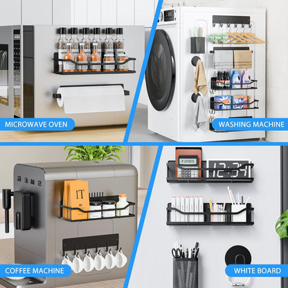 Magnetic Shelf for Washing Machine, Magnetic Laundry Organizer Set