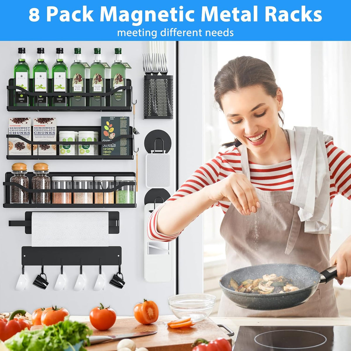 Magnetic Shelf for Washing Machine, Magnetic Laundry Organizer Set