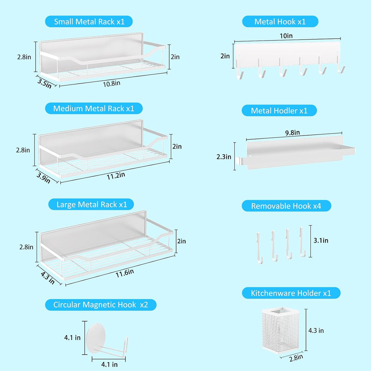 Magnetic Shelf for Washing Machine, Magnetic Laundry Organizer Set